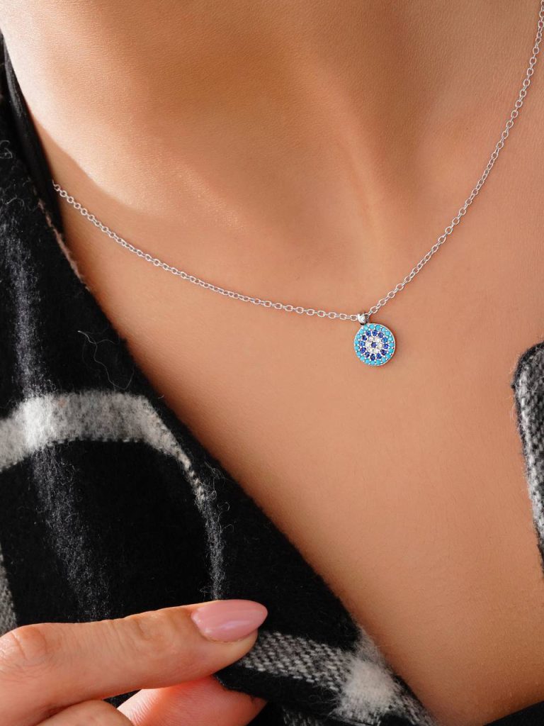 گردنبند نقره چشم زخم