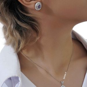 گردنبند آماتیس نقره زنانه