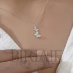 گردنبند پروانه صدفی کادو زنانه