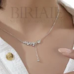 گردنبند نگین دار نقره